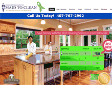 Tablet Screenshot of maidtocleanorlando.com